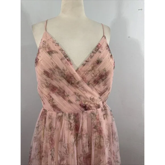 Marchesa Pink Floral Maxi Dress - Picture 4 of 13